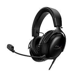 HyperX Cloud III Wired Gaming Headset PC PS5 Xbox Series X S Angled 53mm Drivers DTS Spatial Audio