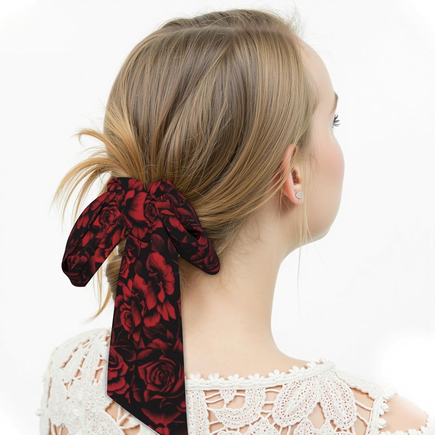 Long Skinny Scarf Silky Satin Hair Scarf Head Neck Scarf Thin Headscarf for Ponytail Headband Purse Bag