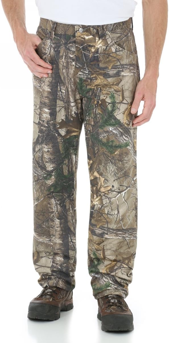 Wrangler PG001AX Men's ProGear Camo Jeans 5 Pockets, Realtree Xtra - 28W x 30L