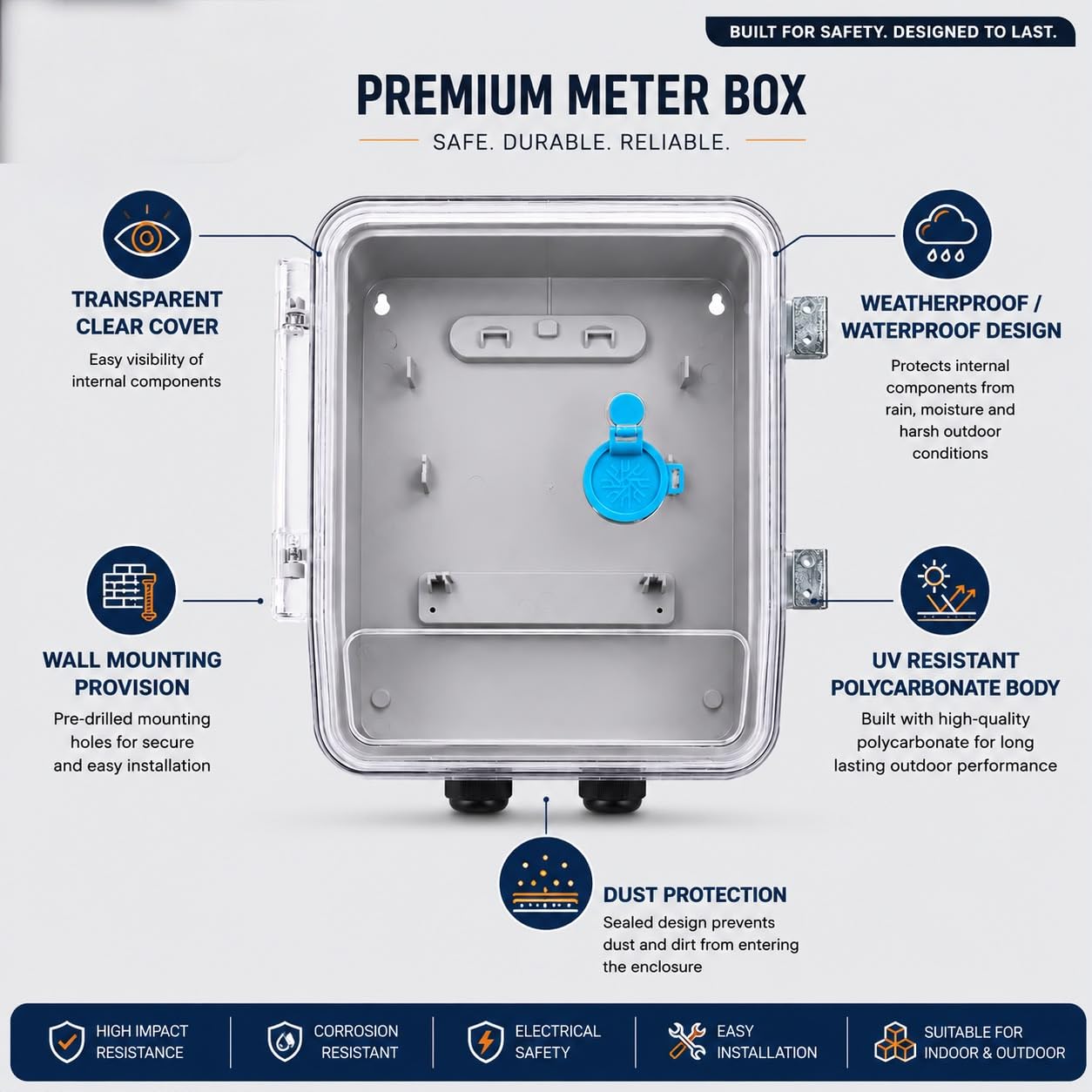 Transparent Meter Box - Weatherproof Electrical Enclosure -3