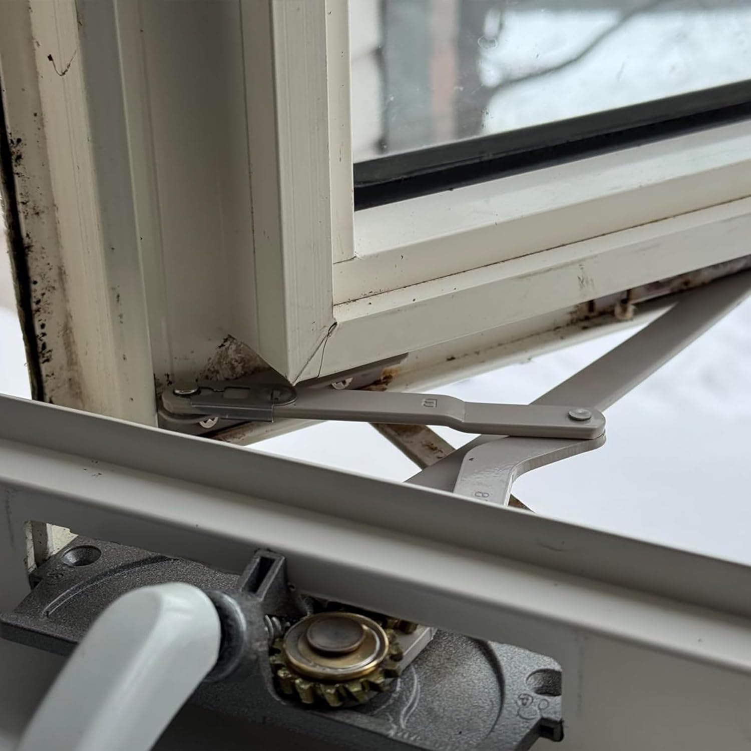 4-7/16" Casement Window Dual Arm Operator Compatible with Marvin and Truth Entrygard OEM Part #20810, 15 Series Dual Arm Window Crank TH 23077 Replacement, Right Hand