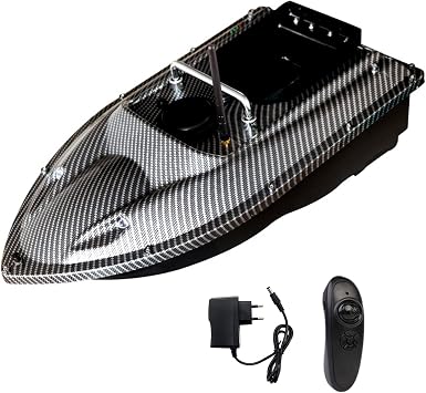 RC Fishing Bait Boat,500M Remote Control Anti-Interference Nesting Boat with Cruise in Fixed Speed and Night Light,Dual Motors Powerful Bait Launcher for Fishing Outdoor,Grey,5200mAh [Energy Class A]