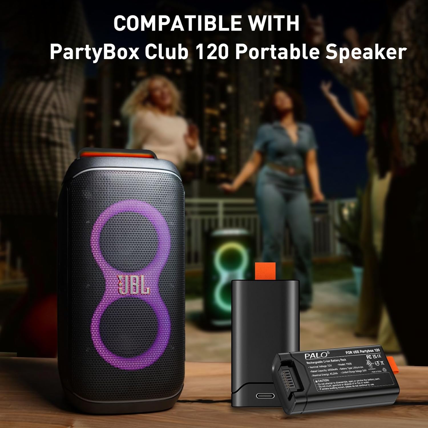 6000mAh JBLPartybox 120 Battery Replacement,7.2V Rechargeable Lithium-ion Replacement for JBLBattery 200 - Image 2