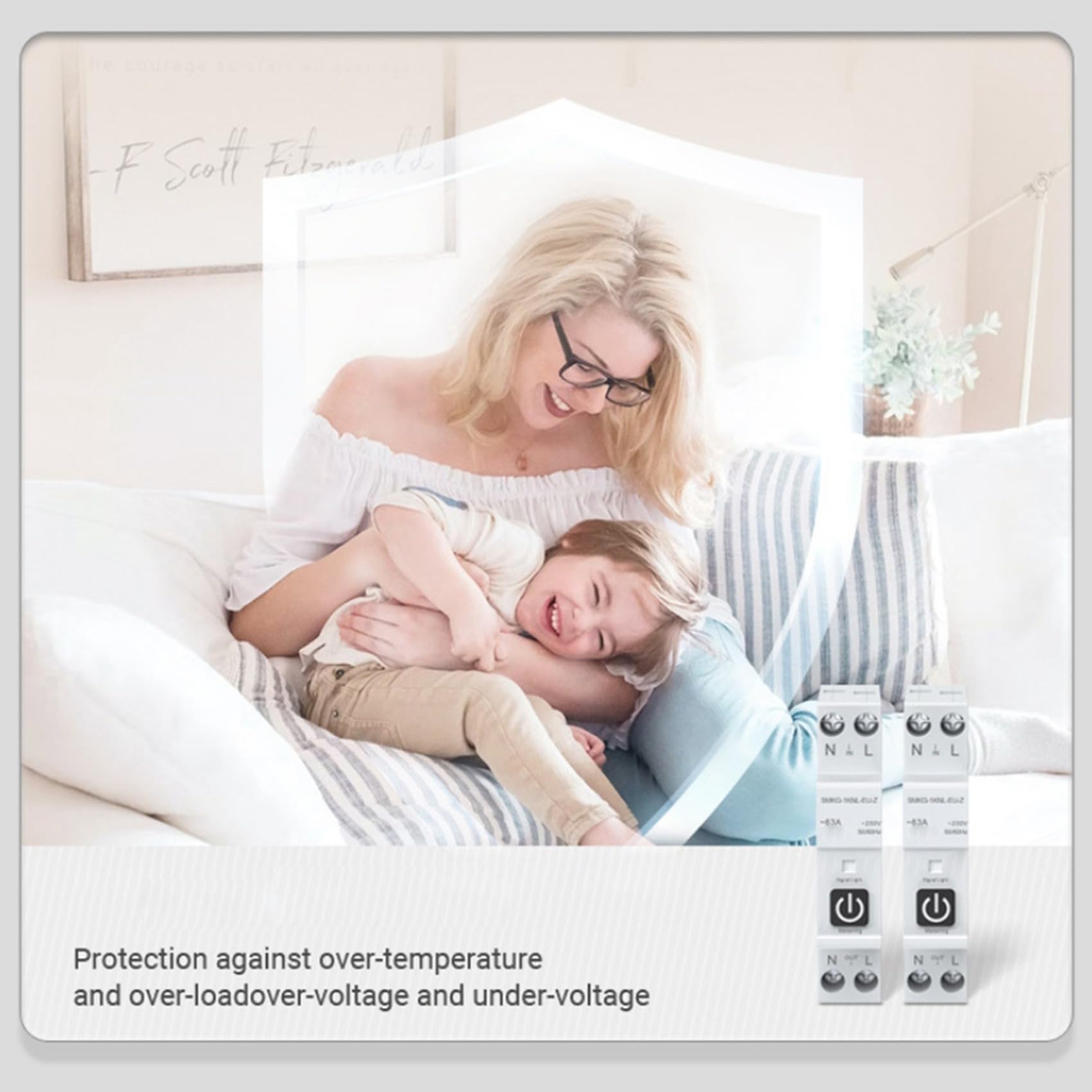 3X TUYA 63A 1P+N Zigbee Inteligentny Wyłącznik Automatyczny z Pomiarem Inteligentny Bezprzewodowy Pilot Zdalnego Sterowania Life Home