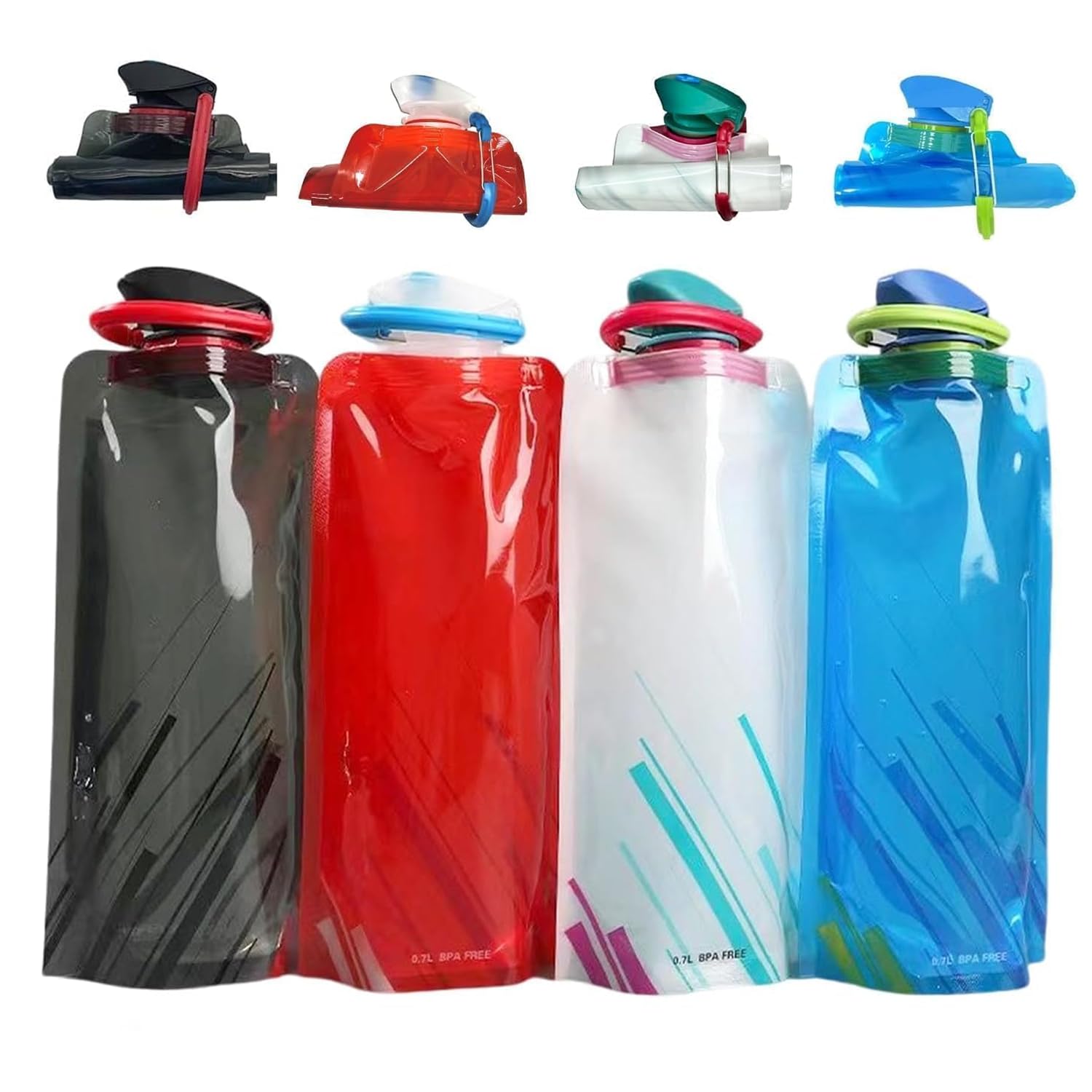 LuLuya Collapsible Water Bottles 4-Pack