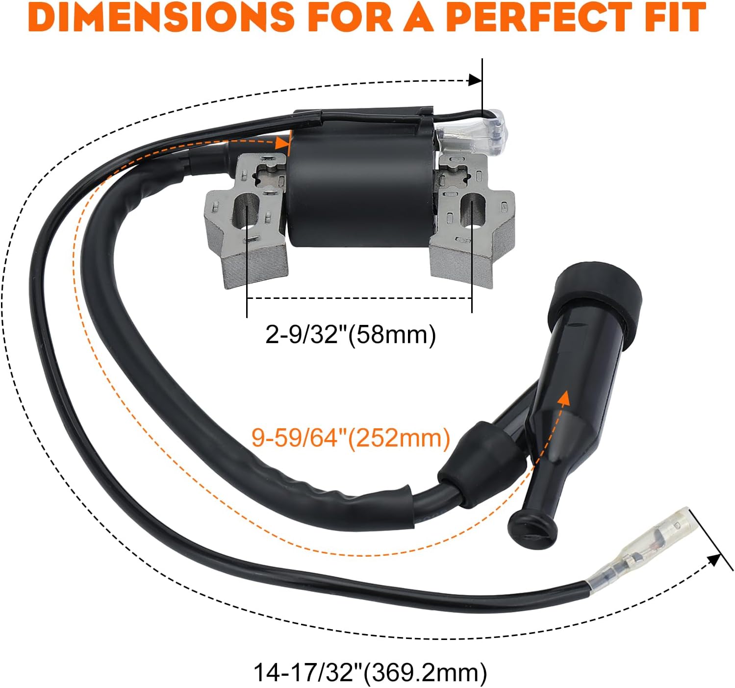 Hipa 212 Ignition Coil for Predator 212CC 224CC Honda GX160 GX120 GX140 GX200 5.5hp 6.5hp Coleman BT200X CT200U CT200U-EX 196CC Engine Replaces 30500-ZE1-073