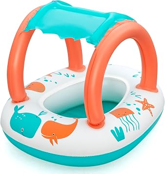 Bestway 33" x 26"/84cm x 67cm Comfort Plush Shaded Baby Boat