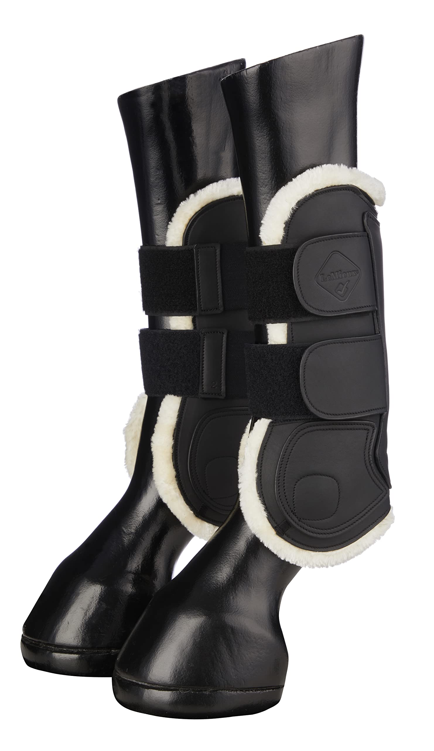 LeMieux Capella Comfort Horse Tendon Boots - Protective Gear and Training Equipment - Equine Boots, Wraps & Accessories - Tendon Protection and Support (Black/Size 2)