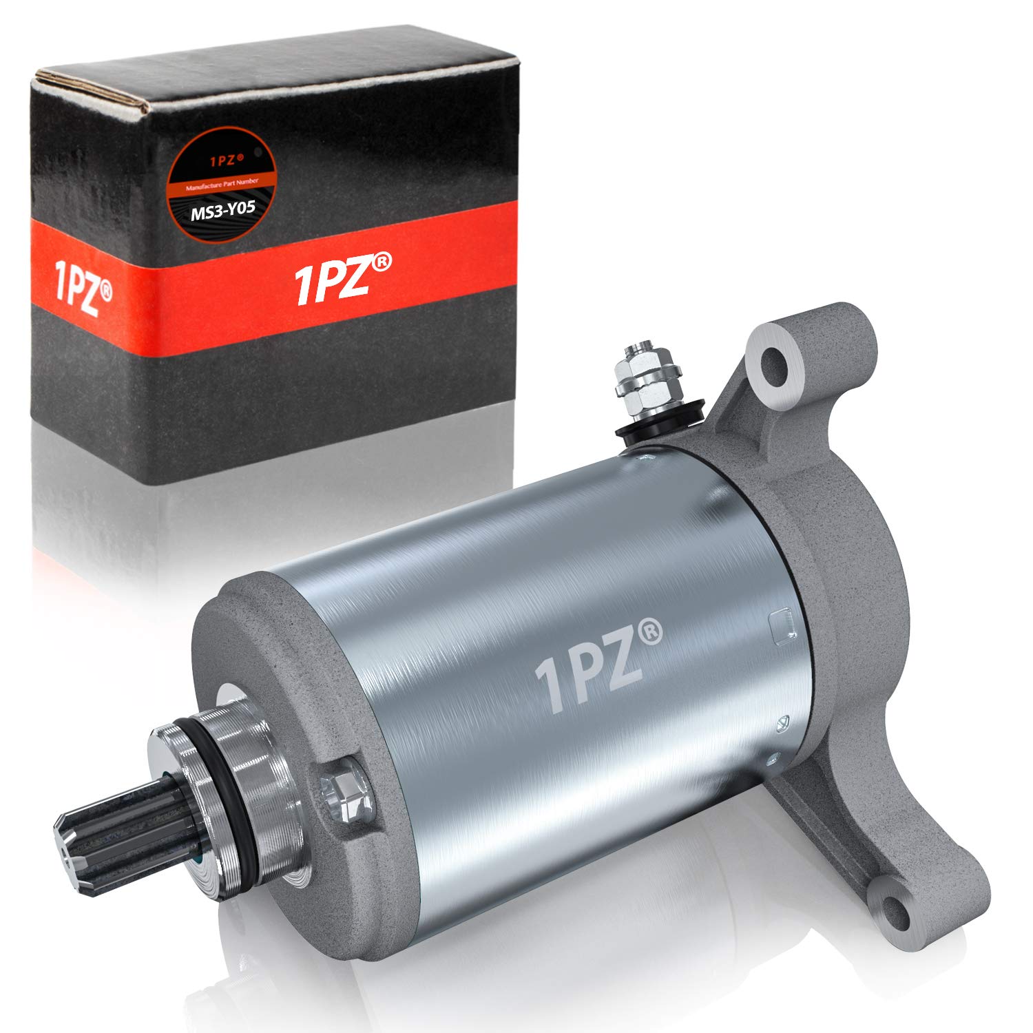 1PZ MS3-Y05 Starter Motor Replacement for Yamaha Raptor 350 Warrior 350 YFM350 Big Bear 350 Kodiak 400 1993-2002 YFM400 Yamaha 350 1987-2013 1YW-81800-50 1UV-81800-50 Olifant