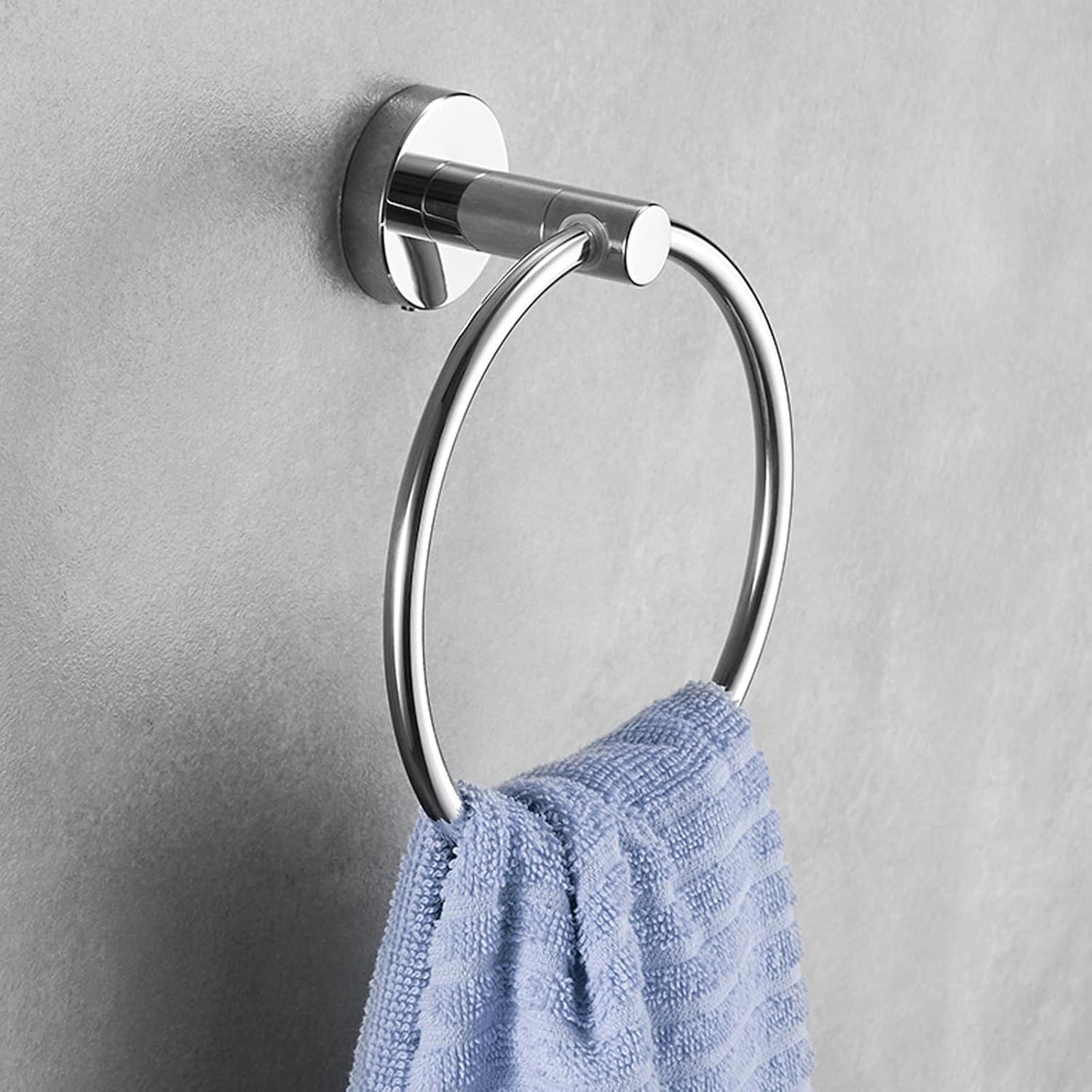 Bath Towel Ring, Towel Racks for Bathroom, Bathroom Hardware Accessories-Thicken Stainless Steel Hand Towel Holder for Bathroom Wall, Modern Round Towel Hanger Wall Mounted, Towel Hanger