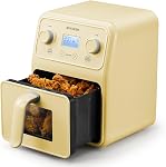 BUYDEEM F51 8-in-1 Air Fryer 4.2QT, Rétro-récepteur Airfrier Four avec fenêtre visible, Rappel de Shake, Contrôle à une touche avec LCD Affichage, Cozy Greenish