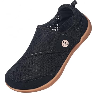 Sisttke Diabetic Shoes for Women Wide Width Diabetic Slippers with Arch Support Cozy Orthopedic Swollen Feet Shoes Breathable Barefoot House Slippers for Arthritis Edema