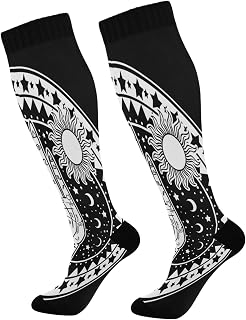 874 Sport Socks Fortune Teller Hand Palmistry Diagram Calf Socks Long Dress Crew Socks Casual Walking Socks For Sports Travel Hiking 40cm