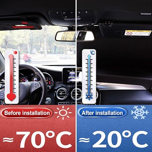 Miniatura 4 de HATHWAY Fit for Volvo XC40 2018-2023, Windscreen Sun Shade, car windscreen Sun Shade Inside, Foldable car Sunshade windscreen, Black