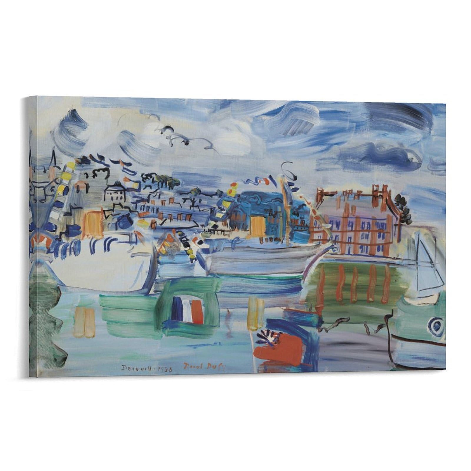 Dufy、Port at Deauville、希少画集画、新品額付