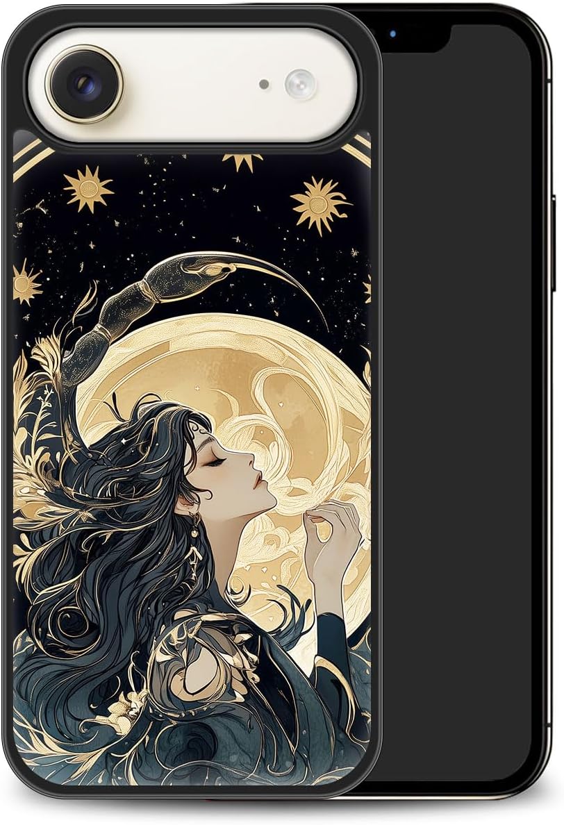 Constellation Series - Virgo Designs Magnetic for iPhone 17 air Case, Tarot Style Model Glass Phone Cover, Compatible with Magsafe, Pocket-Friendly - fits iPhone 17 air Case for Women