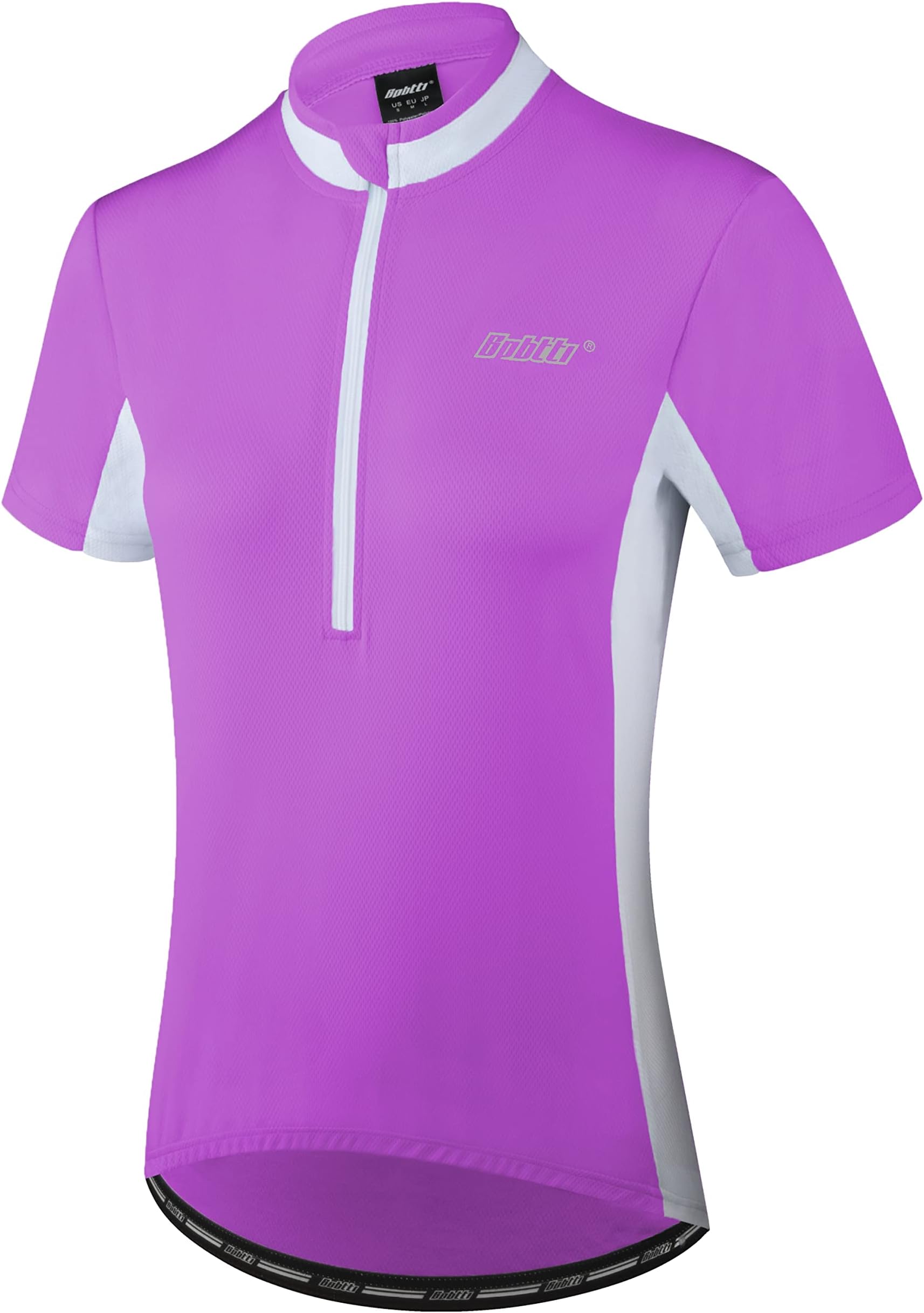 bpbttiWomen's Cycling Jersey Breathable UPF Bike Shirt Short Sleeve Biking Shirts 3 Real Pockets Bicycle Top