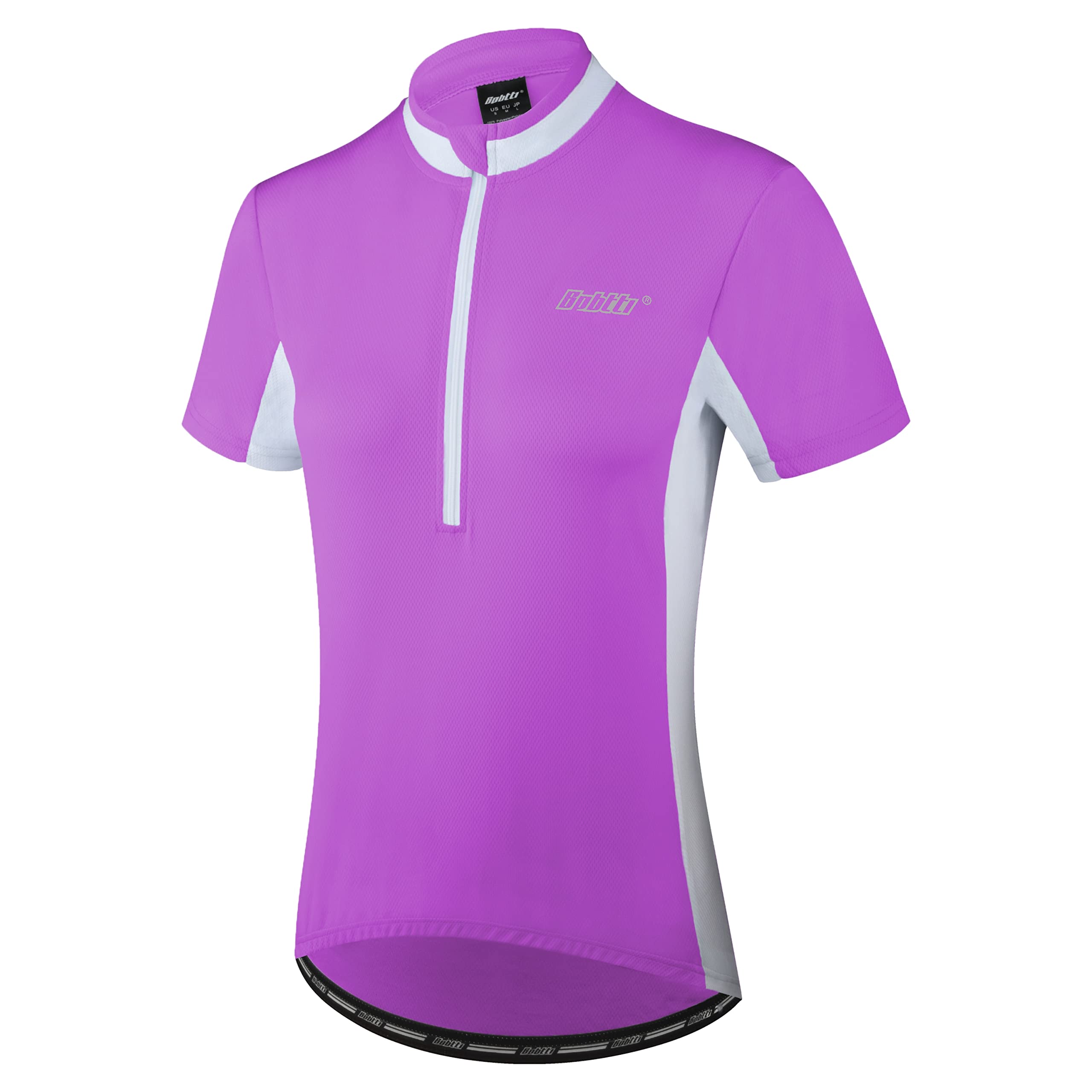 bpbttiWomen's Cycling Jersey Breathable UPF Bike Shirt Short Sleeve Biking Shirts 3 Real Pockets Bicycle Top