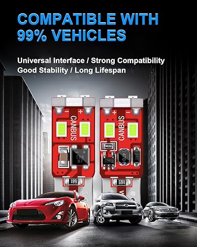 Miniatura 2 de Canbus - Bombilla LED 194 168 2825 W5W T10, libre de errores, sin polaridad, para interior de automóvil, matrícula, mapa, luces de puerta de