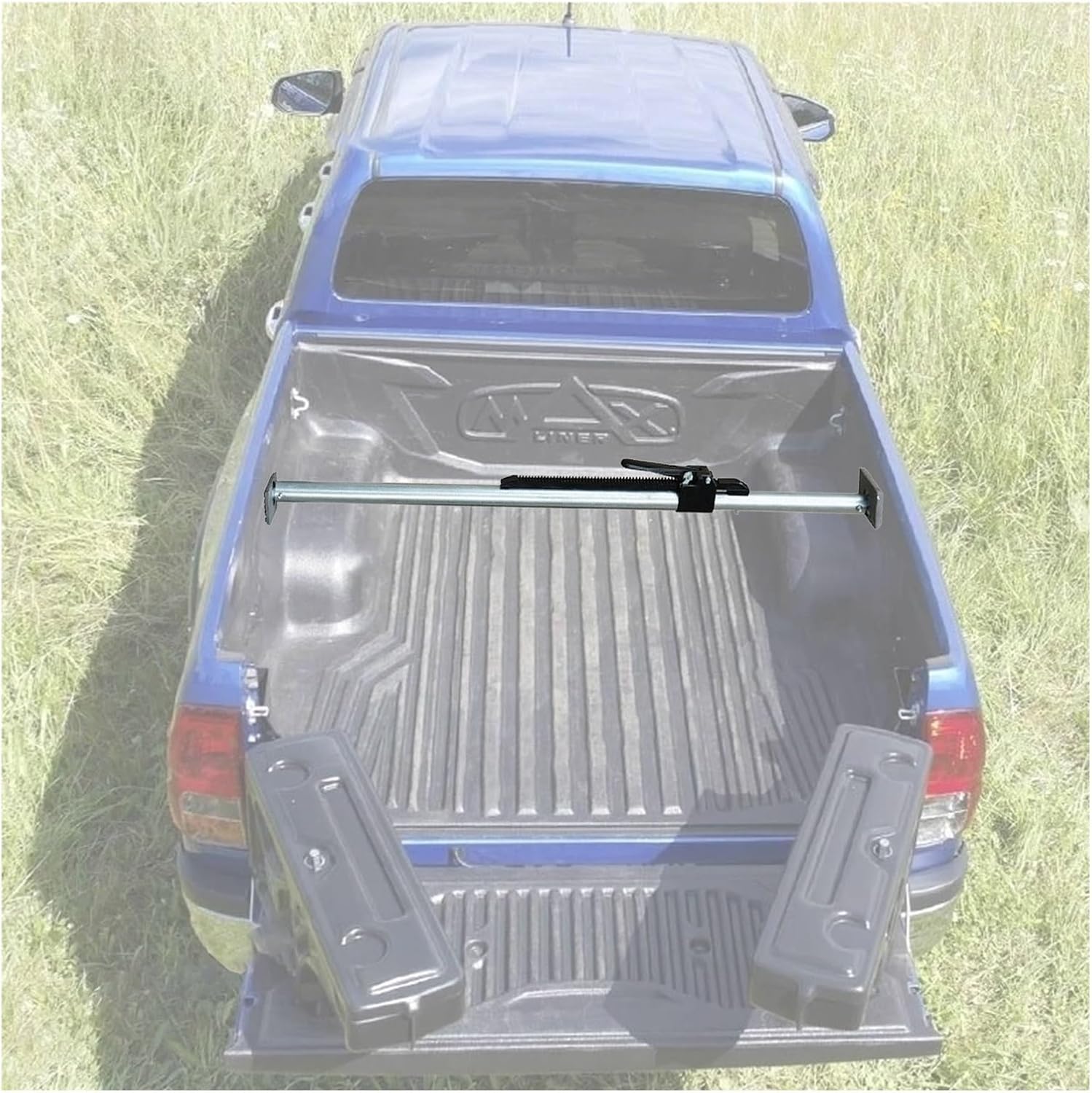 Cargo Stabilizer Bar Steel Cargo Stabilizer Bar for Safe Transport of Heavy Items, Truck Cargo Bar Extends 51.2 to 63.0 Inches, Adjustable Cargo Ratcheting Cargo Bar for Pickup Truck Trunk(1pcs)