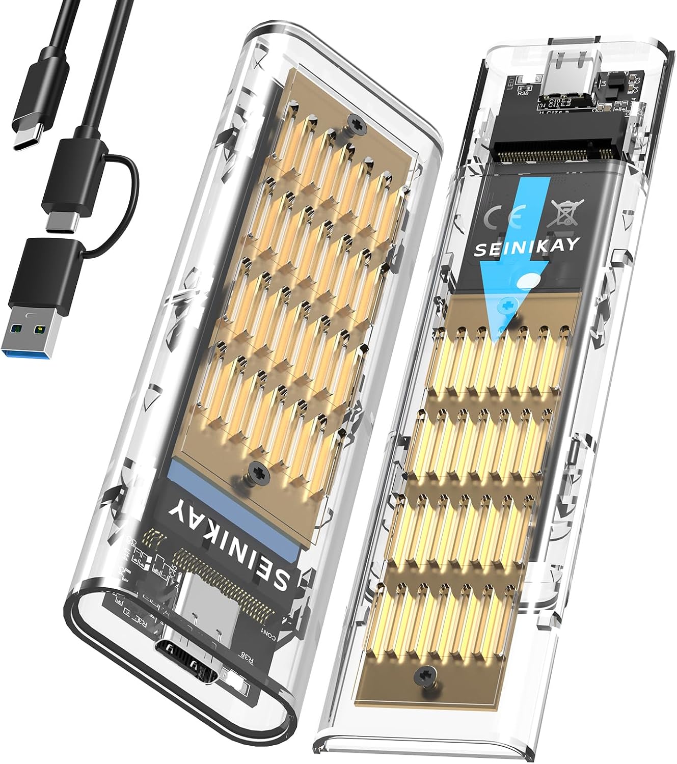 Caja externa M.2 NVME USB 3.2 Gen 2 con disipador miniatura 1