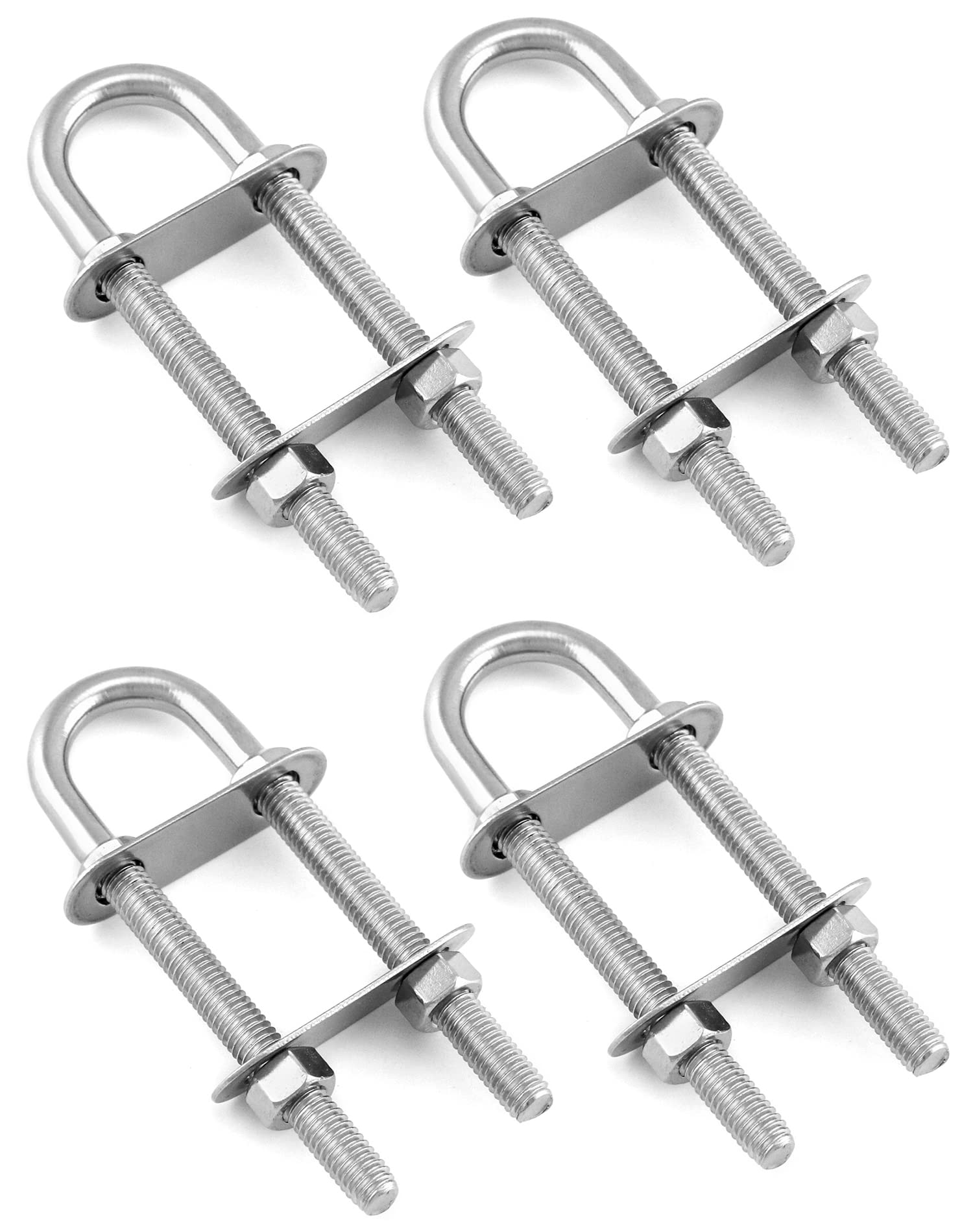 Marine Boat Stern Eye Tie Down U Bolt - 2 Pack -10
