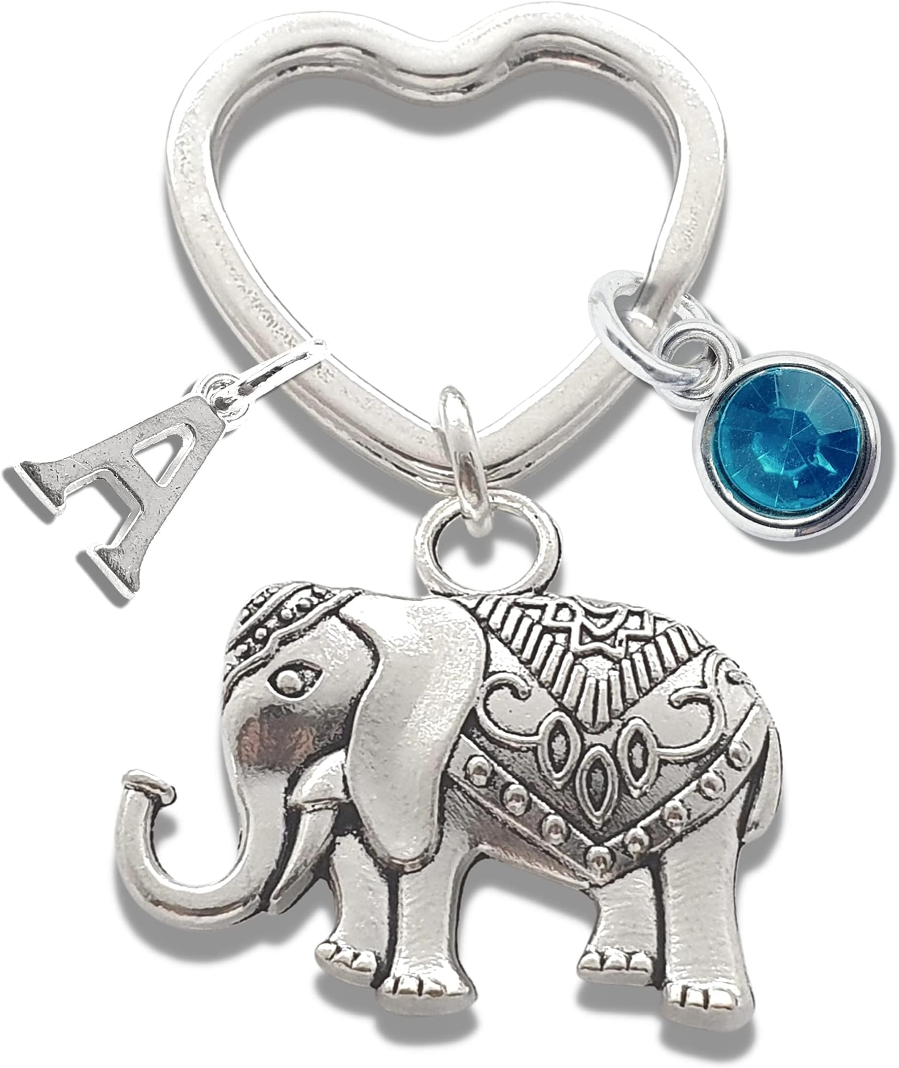 Elephant Key Ring, Handmade Jumbo Bag Clip, Letterbox Gift, Good Luck Symbol