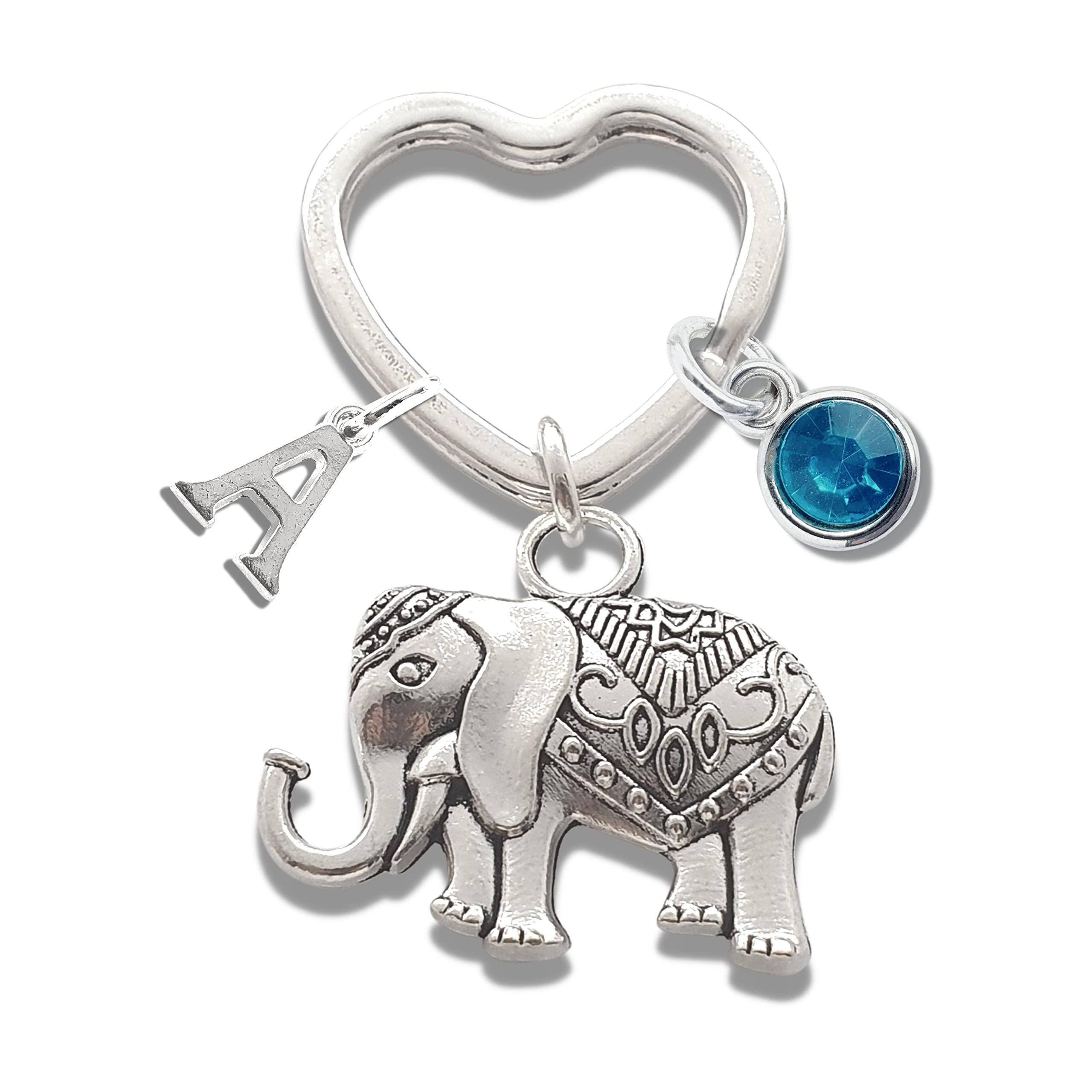 Elephant Key Ring, Handmade Jumbo Bag Clip, Letterbox Gift, Good Luck Symbol