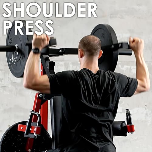 Miniatura 4 de Mikolo Máquina de prensa de deltoides y hombros, máquina de elevación lateral con asiento y respaldo ajustables, máquina de cuerpo superior de