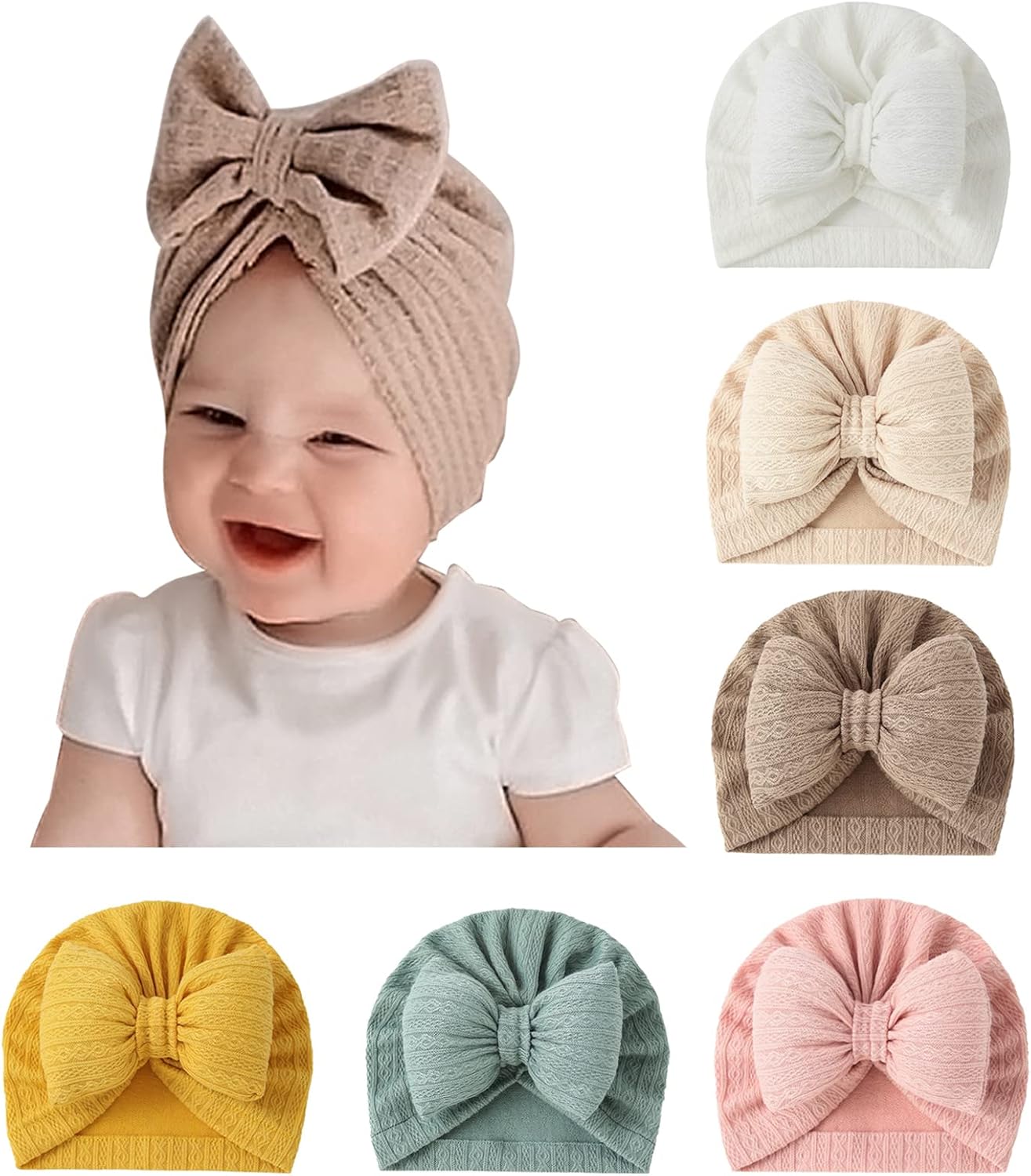 Baby tulband, muts, pasgeborenen muts, zacht katoen, elastische leuke hoofdbanden voor kleine kinderen, babymuts, gebreide muts, winter, warme muts, beanie voor baby's, meisjes, jongens
