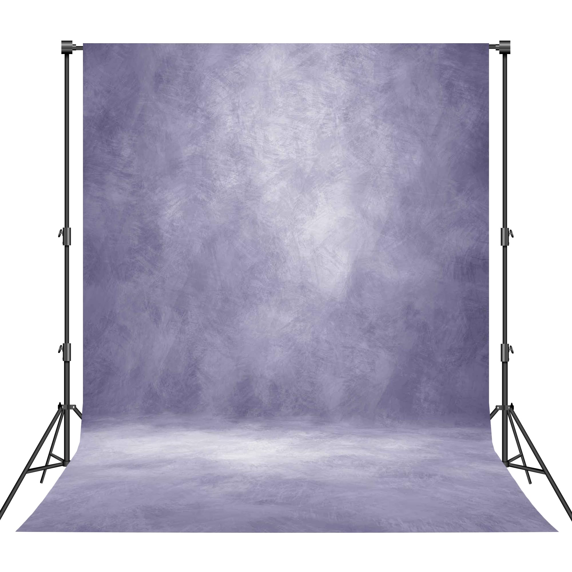 Haboke Abstract Professional Photography Backdrop for Portrait Photo Props Booth Background Photoshoot Studio with Ployester Fabric Roller Pocket on Top(6x8ft,Light Purple)