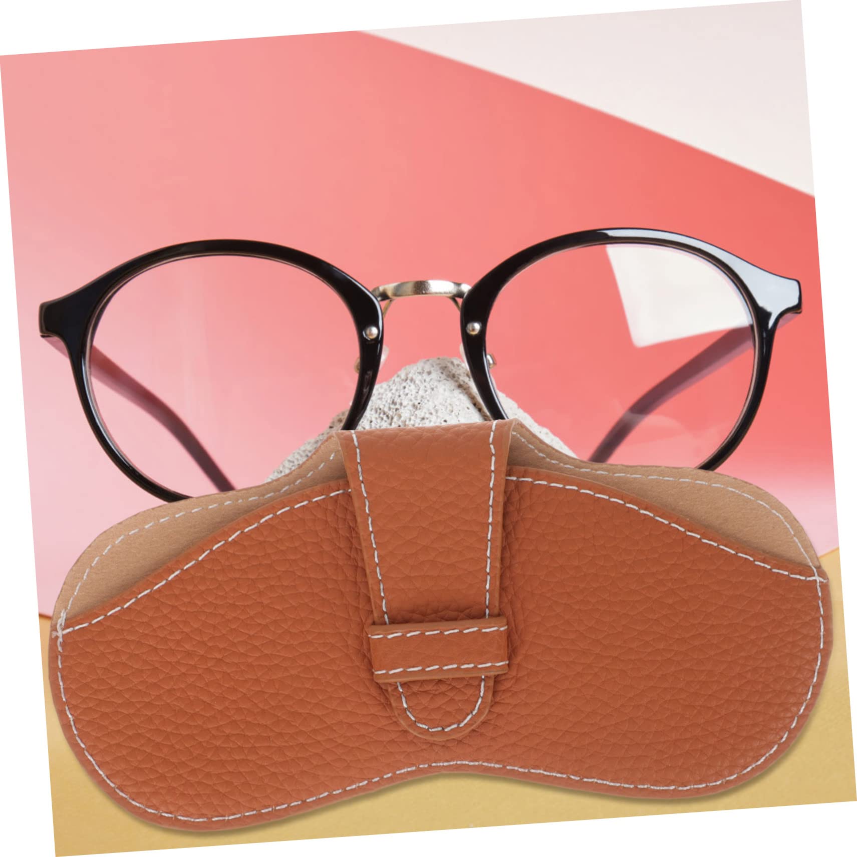Veemoon Housse De Pour Lunettes Anti-Lumière Bleue Étui Pour Étui Souple Et Résistant Accessoire Fin Et Grand Format Cuir Marron