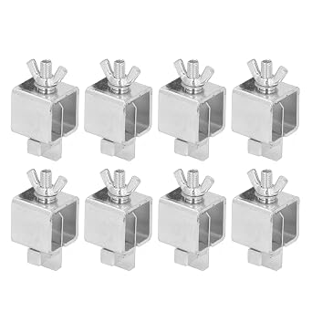 Butt Welding Clamp, Sheet Metal Welding Clamp, Sheet Metal Welding, for Automobiles, Trucks, Door Skin Panels, Stepless Welding, Top and Bottom Alignable, Galvanized Steel, 8 Pieces