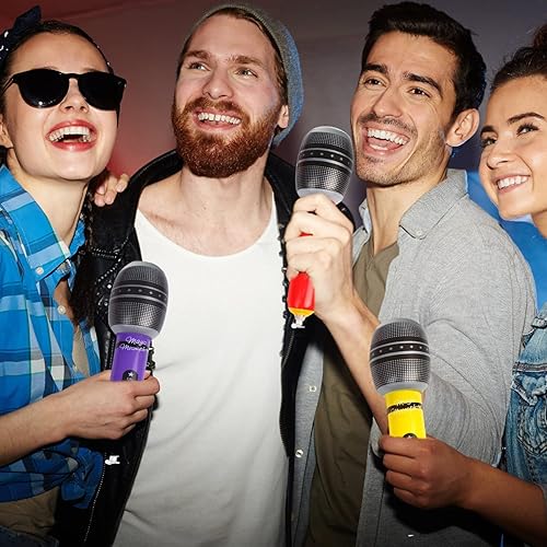 Miniatura 7 de CCINEE Paquete de 12 micrófonos inflables, micrófono inflable gigante de 9.4 pulgadas, accesorios de micrófono inflable para conciertos musicales de