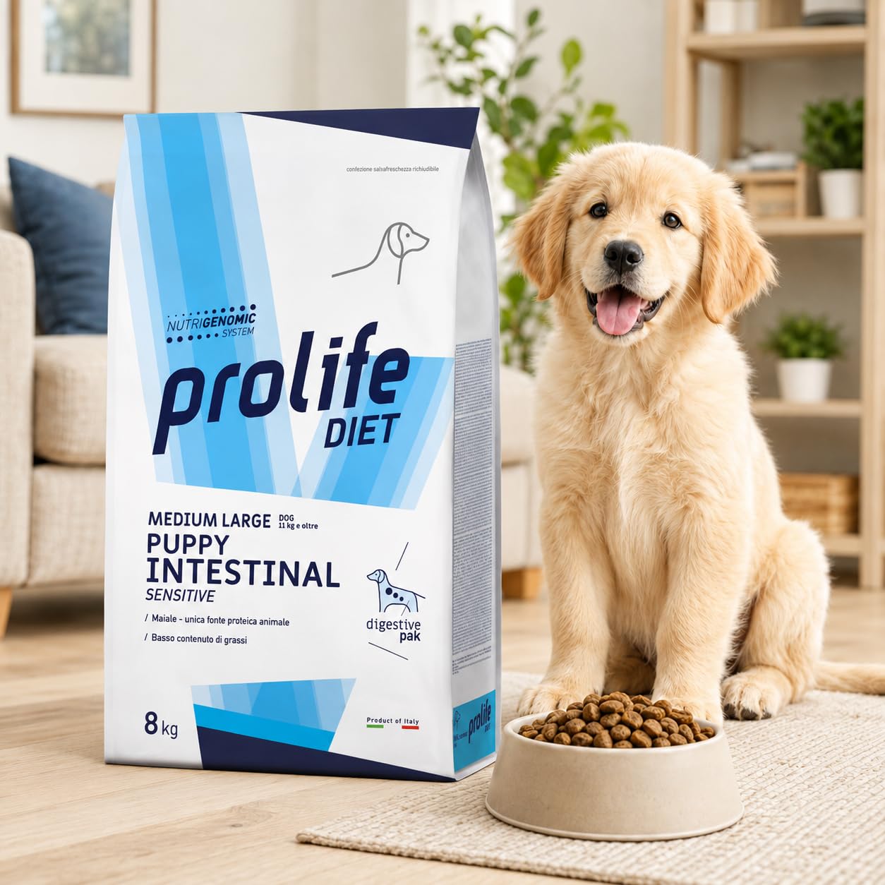 Prolife Diet Puppy Intestinal Sensitive Cane Medio Grande, 8 kg