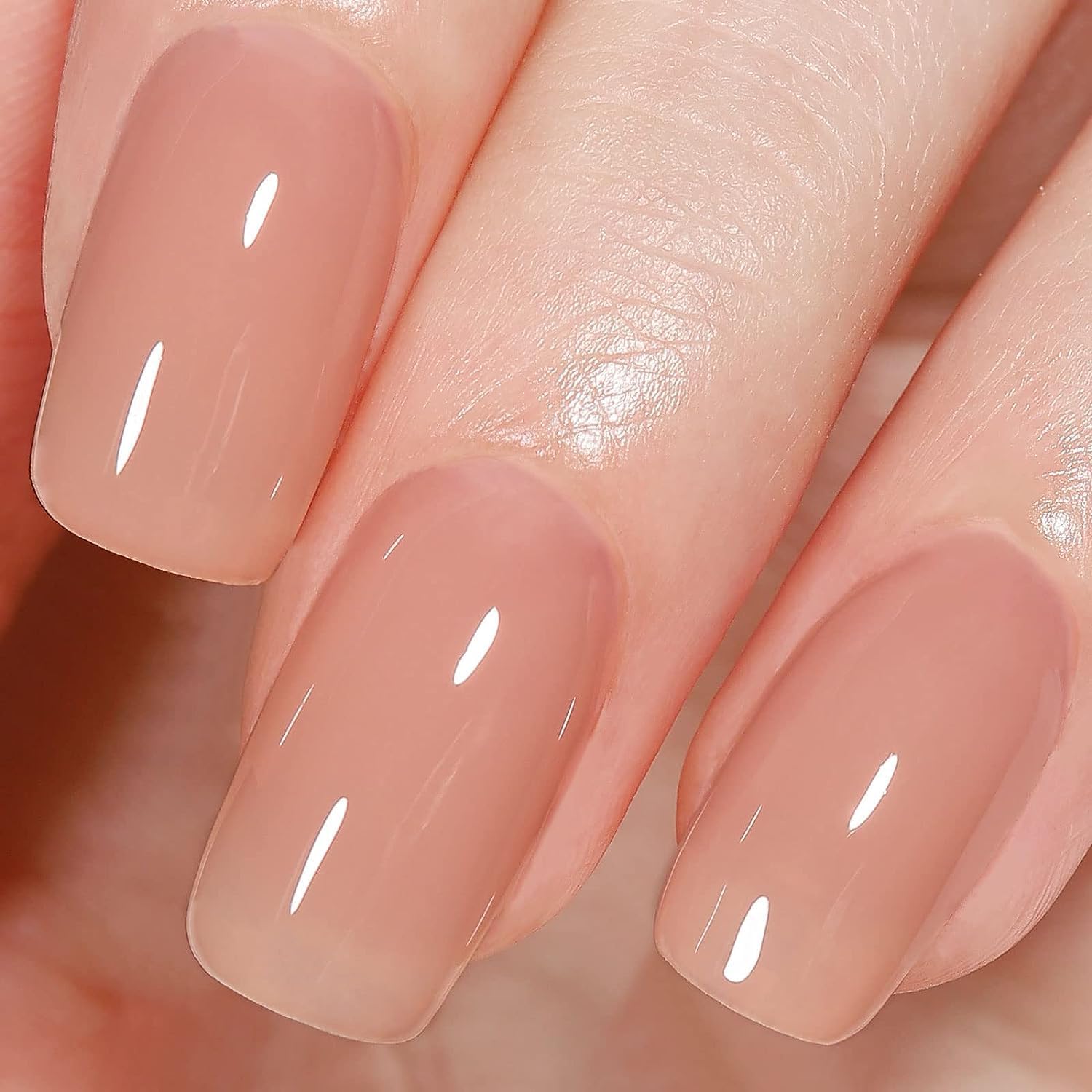 Jelly Gel Nail Polish -15ML Dark Nude Translucent Gel Nail Polish Soak Off UV LED Nude Gel Polish French Nail Gel for DIY Manicure Home Salon Nail Art