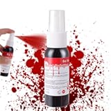 Fake Blood,(1 oz)Fake Blood Spray,Halloween Fake Blood Washable,Eye Blood Drops,Blood Splatter for Clothes,Halloween Zombie Monster Vampire Blood Costume Cosplay Makeup,1PC