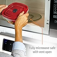 Vista 3 de Rubbermaid Contenedor de almacenamiento de alimentos de 7 tazas, 3 unidades, transparente