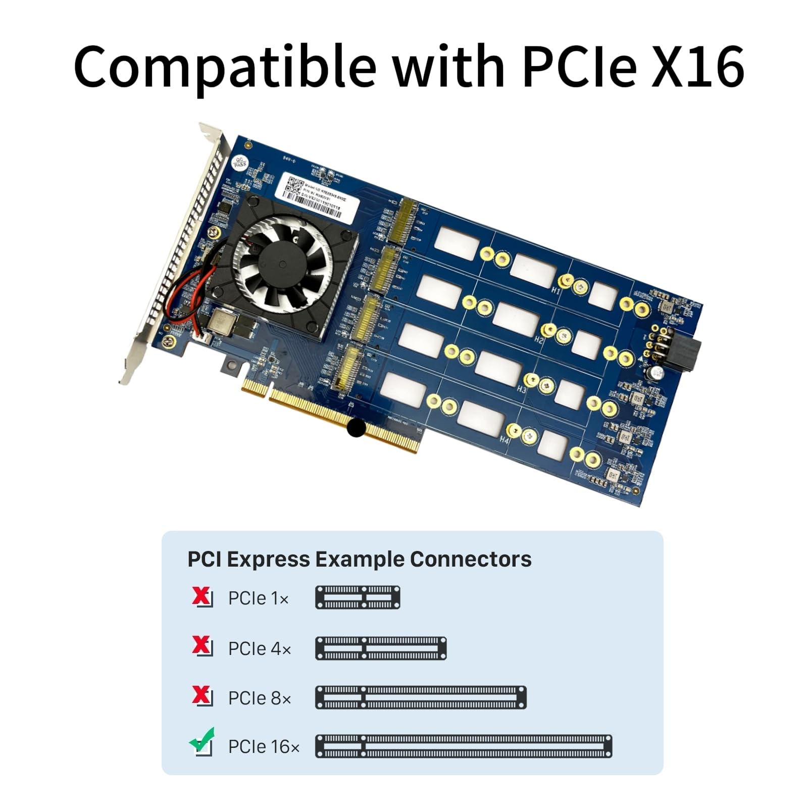 Amazon.com: PCIe4.0 X16 to (8X) M.2 Adapter, for NVMe SSD