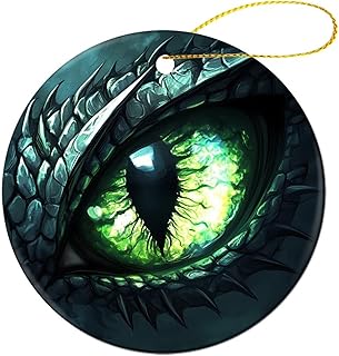 Dragon Eye Monochrome Christmas Ornaments Ceramic Hanging Xmas Decoratio...