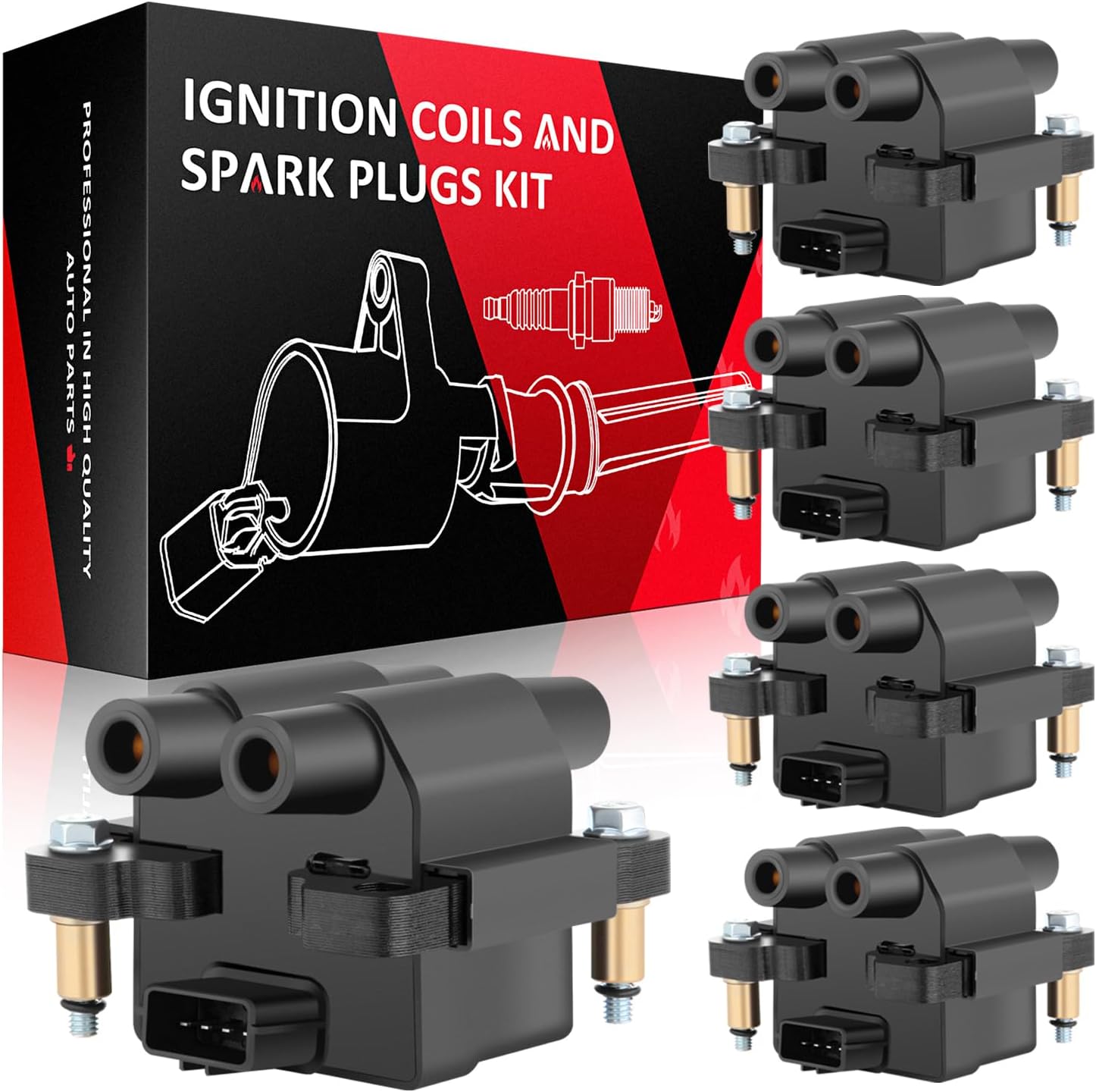 SCITOO ignition coil coils 5 pcs,for Subaru Outback 2.5L 2005-2009,for Subaru Legacy 2.5L 2005-2009,for Subaru Impreza 2.5L 2005-2010,for Subaru Forester 2.5L 2005-2010 ‎C1709 UF-538 UF-539