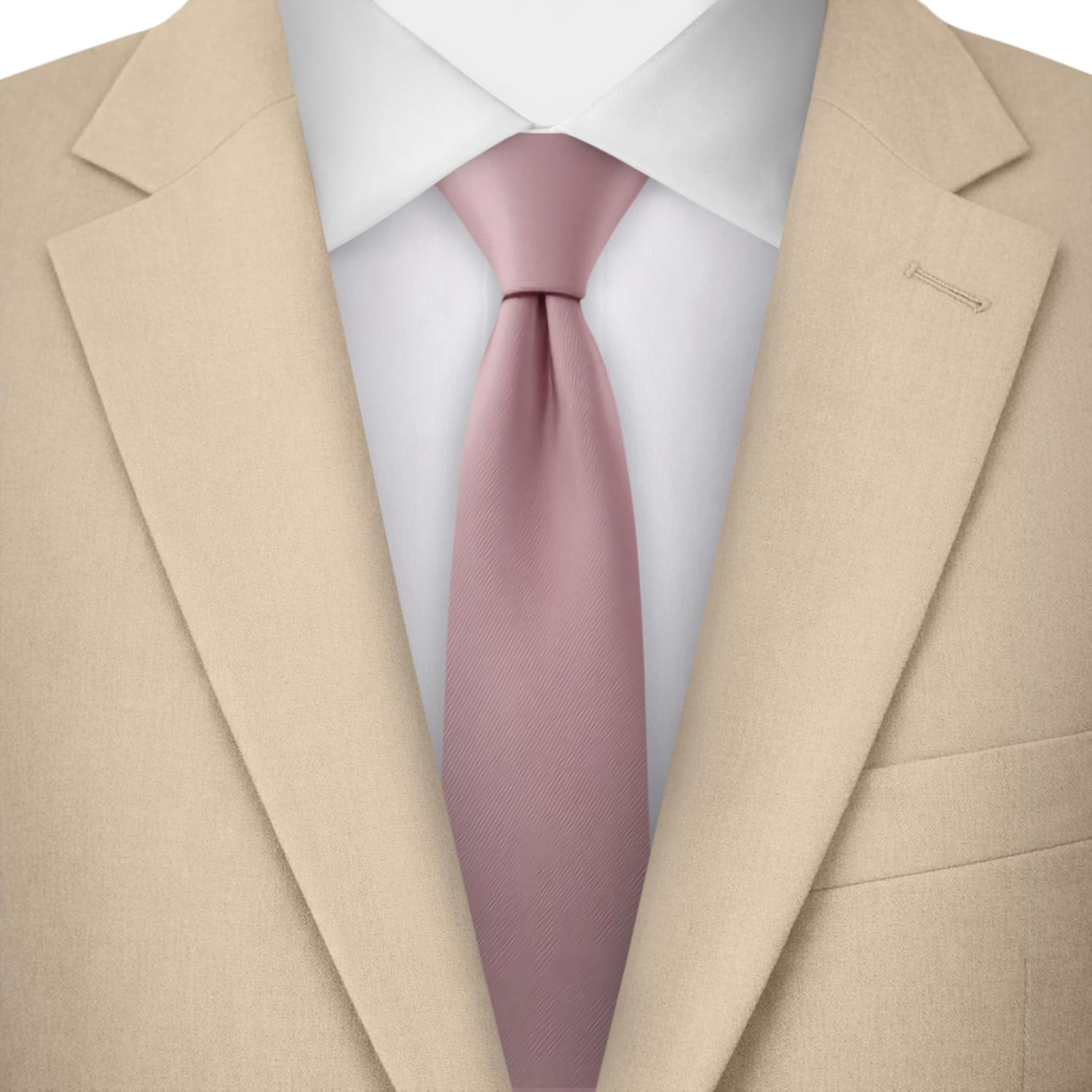 Jacob Alexander Men's Skinny Width 2" Solid Color Tie - Image 2