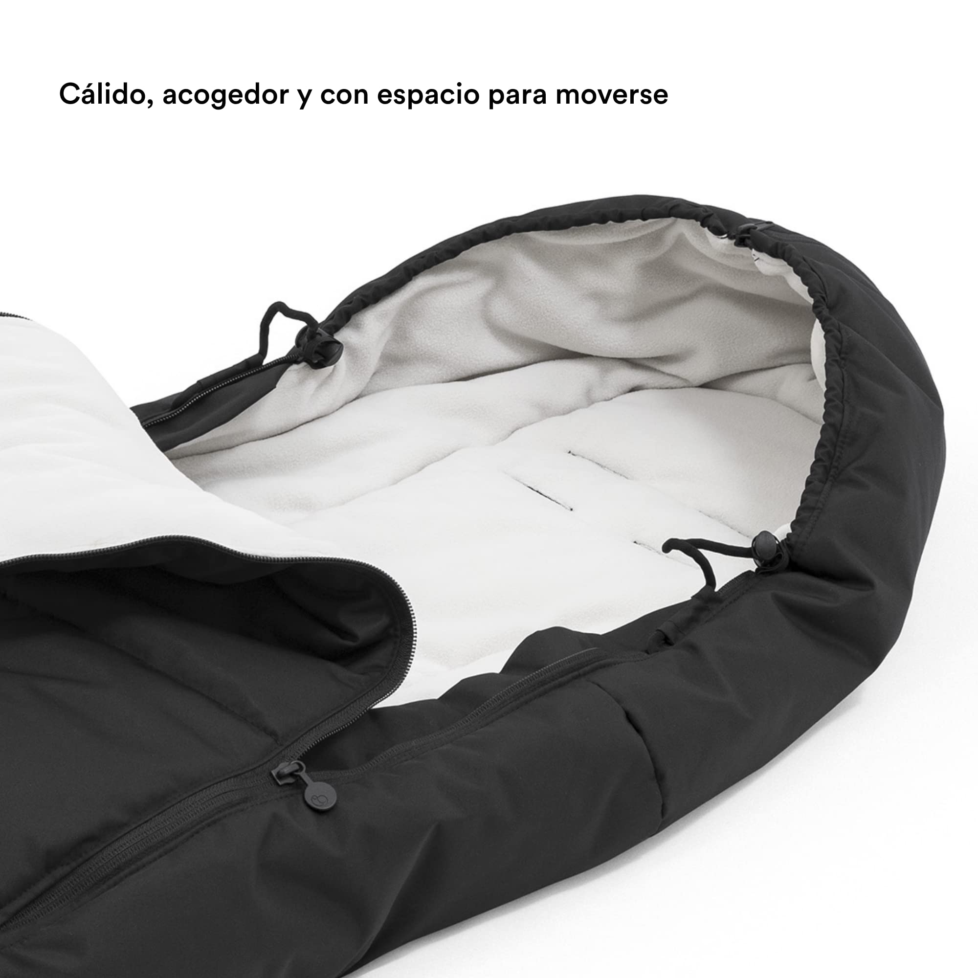 Saco para Silla Stokke Xplory X, Negro Sólido - Mantiene a tu bebé Caliente Durante los Paseos en Tiempo Fresco - Forro de Sonalan y Polar + Exterior Repelente al Agua - Apertura Frontal Ajustable