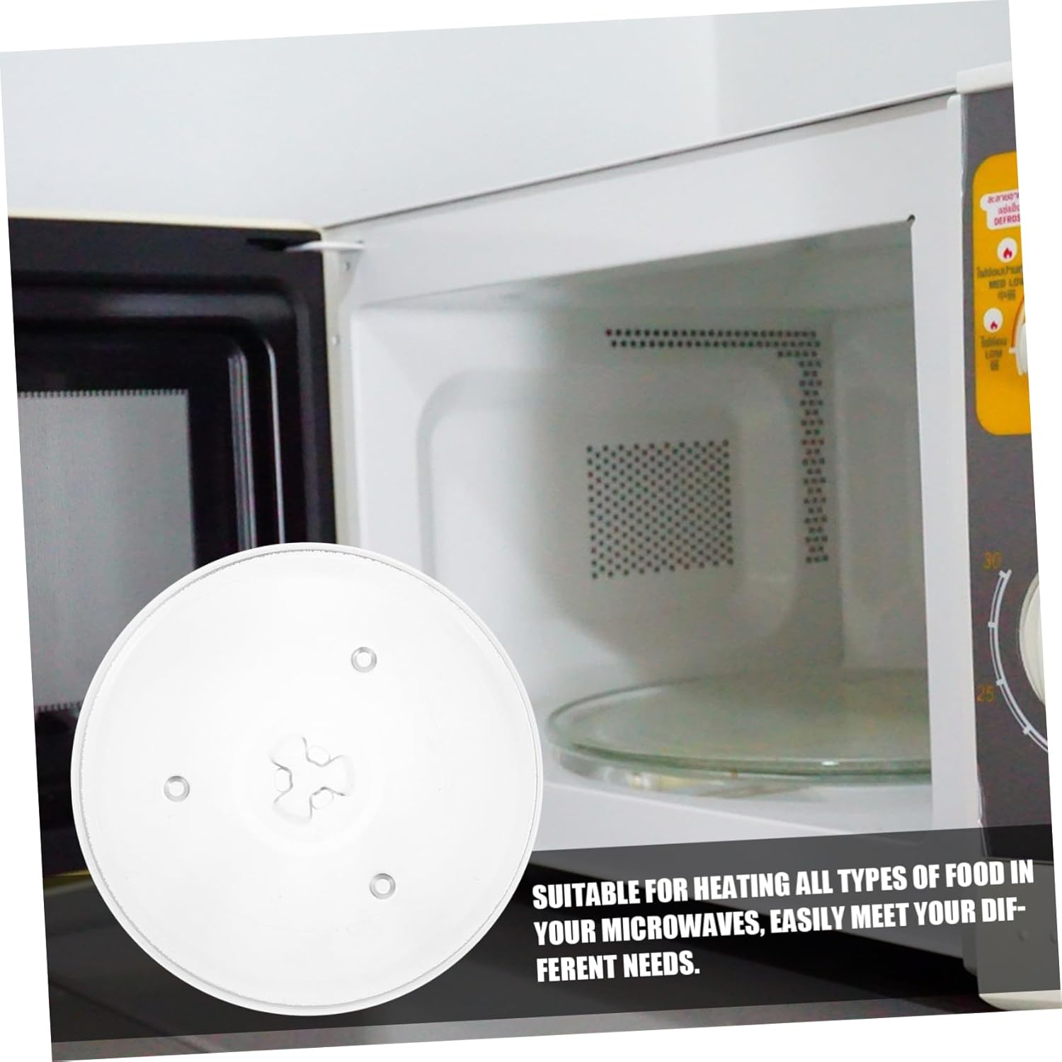 OUNONA Microwave Glass Plate Replacement Heavy-Duty Turntable Tray for Microwave Oven and - Cooking Plate Compatible Brands and Models