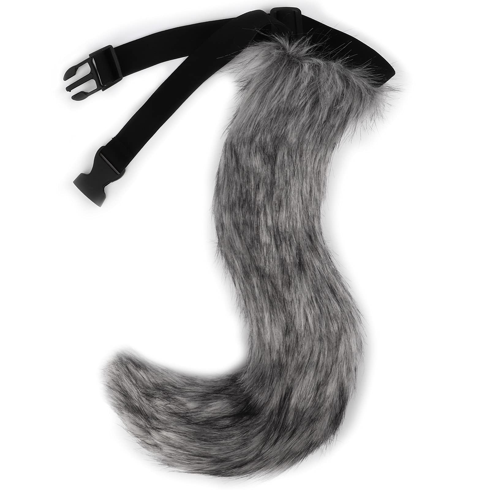 DRESHOW Fox Fur Tail Fake Fur Tail Dog Tail Cosplay Party Costume Super Huge Fluffy Tail for Teen Adult