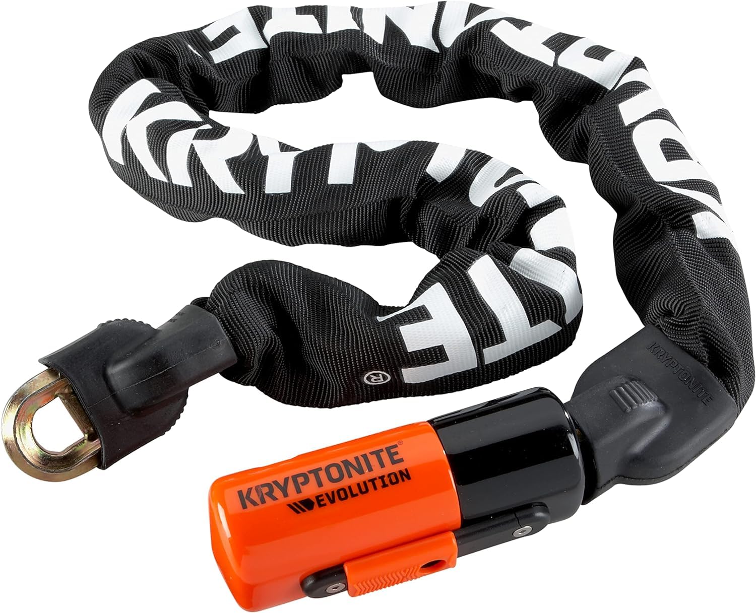 Kryptonite New York Lock Standard, Verrou de vélo, Noir/Jaune, 10 x 20 cm & Evolution 1090 Chaine antivol Adulte Unisexe, Orange, 90 cm