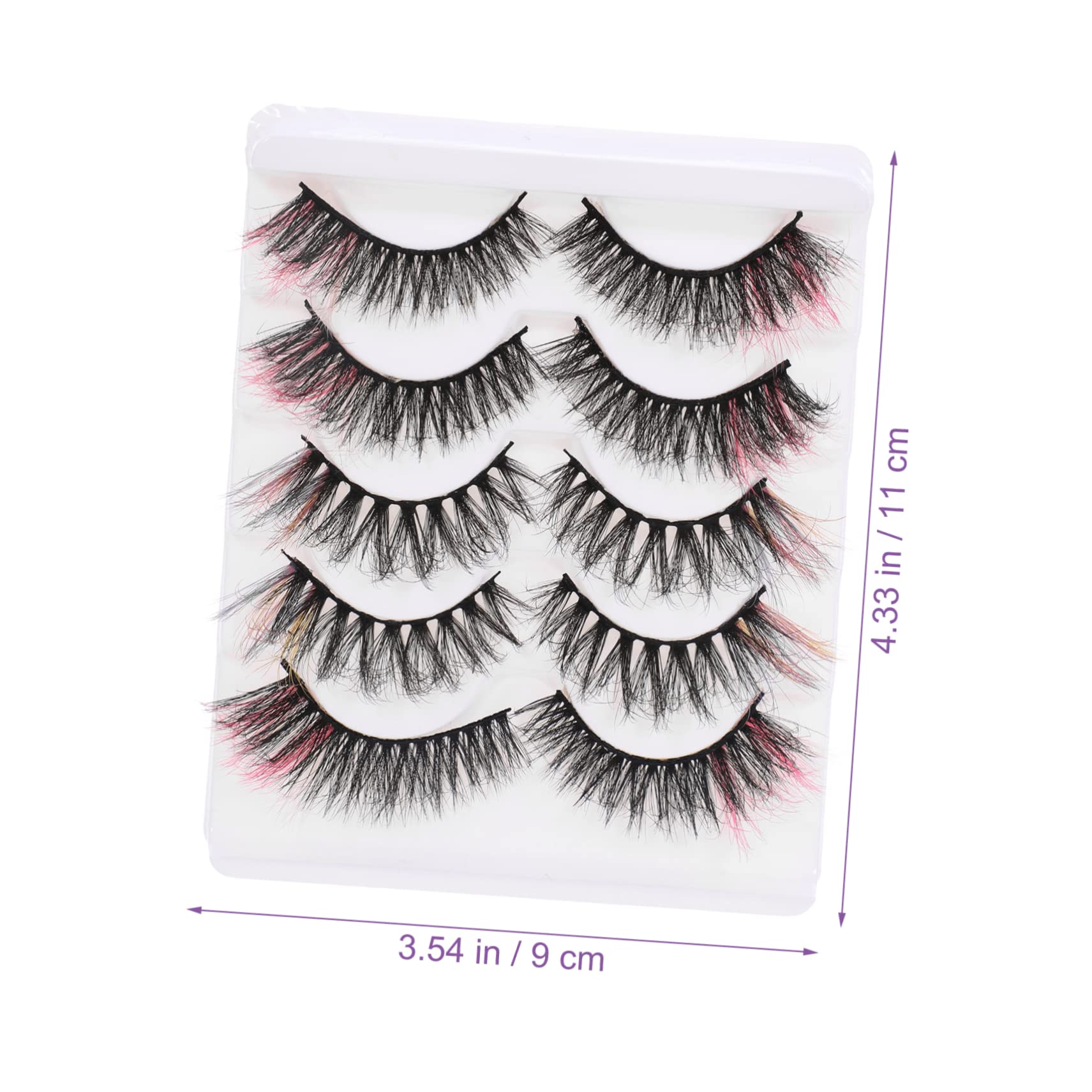 Baluue 25pares Pestañas Postizas Coloridas Para Cosplay y Maquillaje Largas y Ligeras Fáciles De Aplicar y Retirar Para Mujeres y