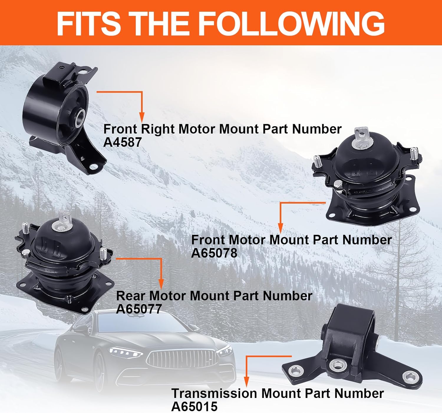 Engine Motor Mount Compatible with 2009 2010 2011 2012 2013 2014 2015 Honda Pilot 3.5L-V6 FWD (Front Wheel Drive)