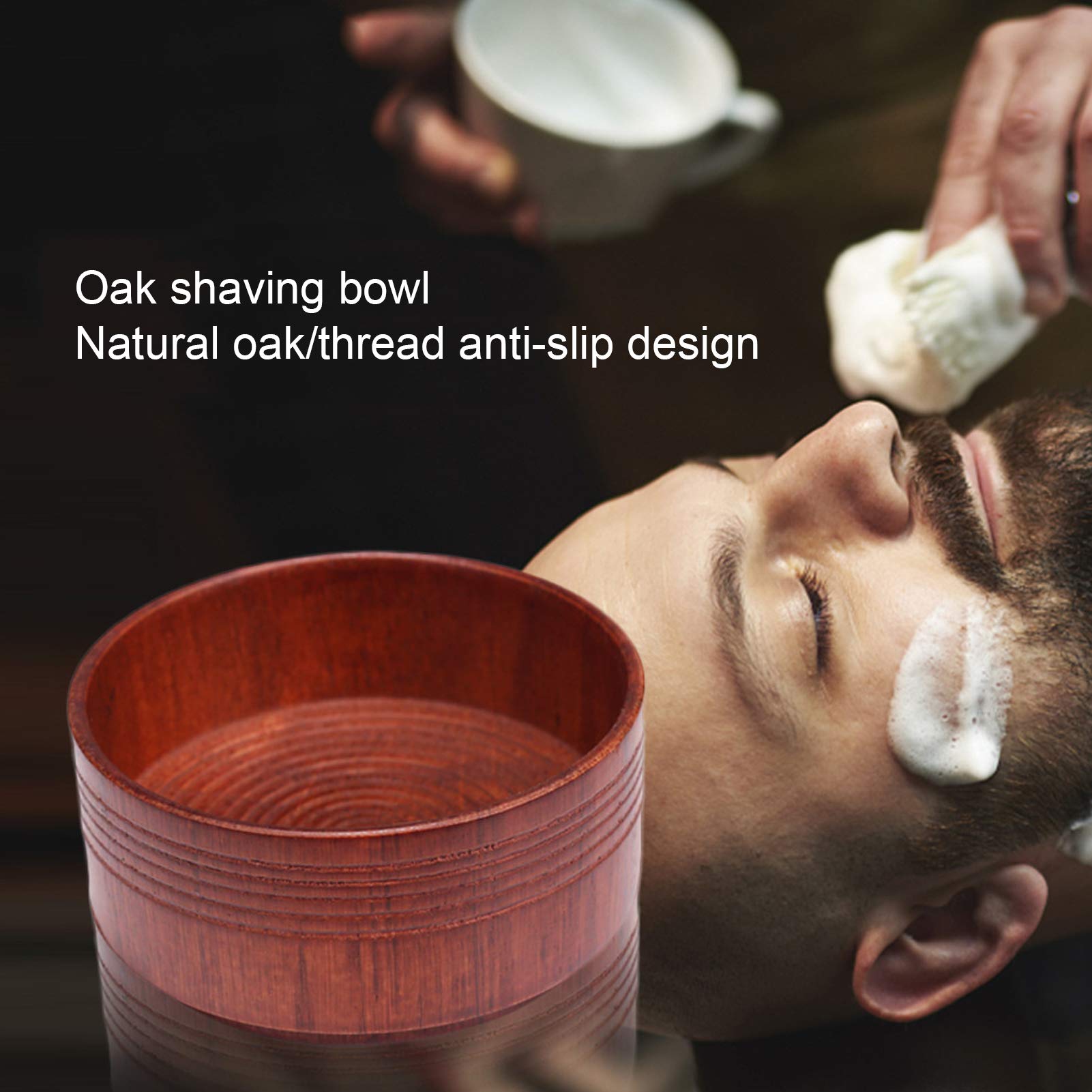 Kit de rasage de barbe bol de rasage en bois ensemble de brosse de rasage de cheveux outil de rasage de Mostache pour hommes