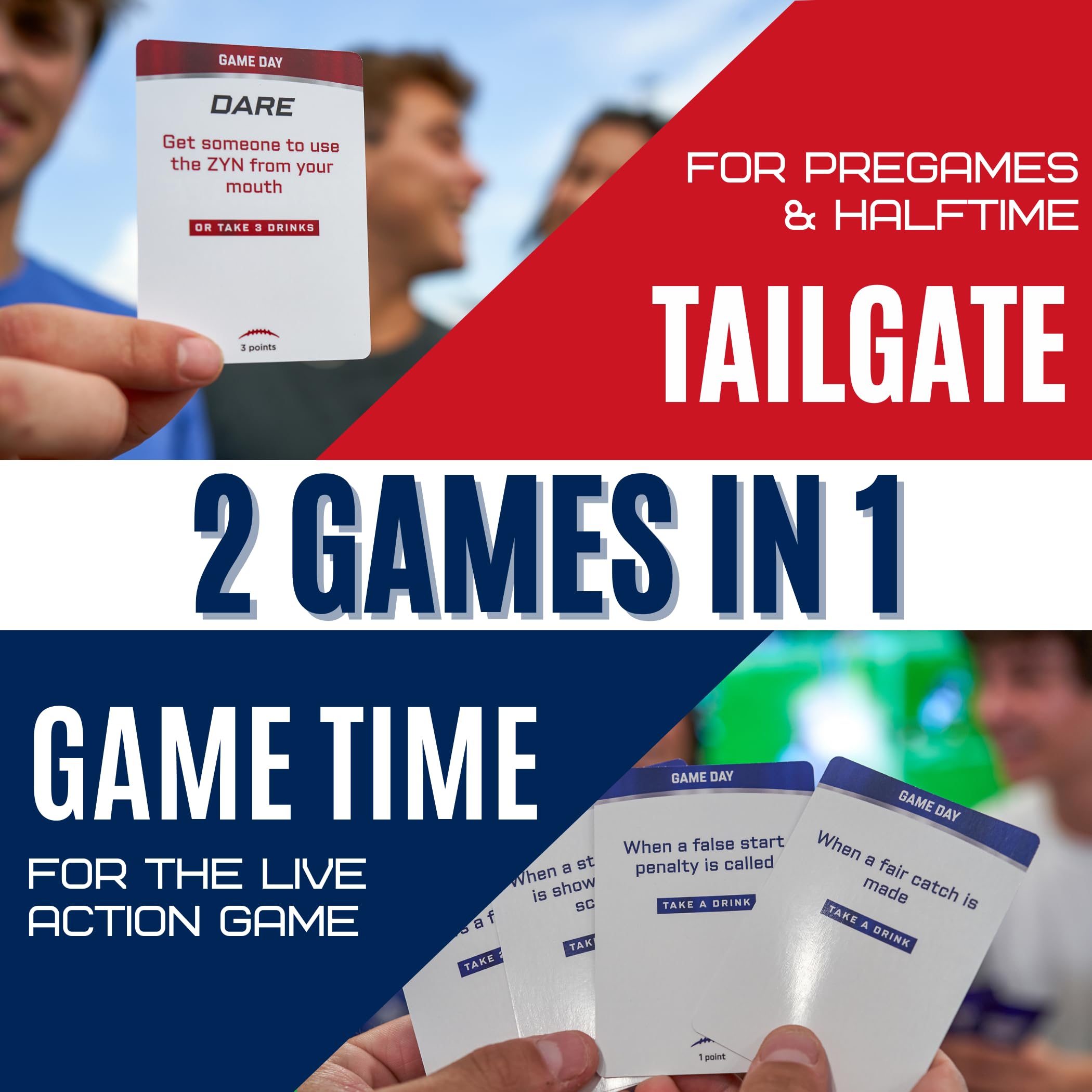 Off Topic Game Day Football Card Game - Party Game for Football Games, Green, White, and Team-specific Colors (E.g., Red, Blue, Yellow) - Image 4